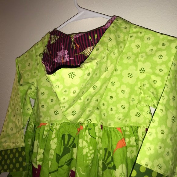 Jelly the Pug Hummingbird Dress Green Hooded 4T - Picture 9 of 10